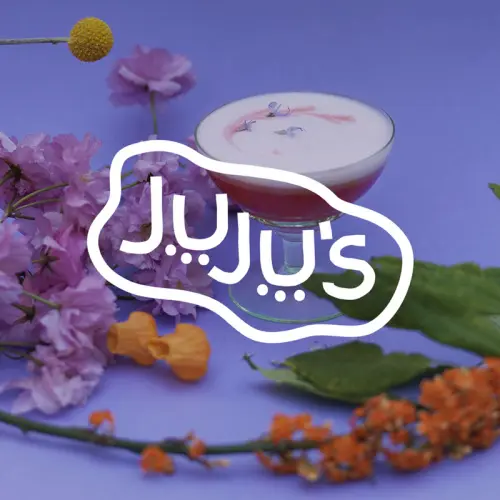 Brand identity and logo design for Jujus Bar and Kitchen in Shoreditch East London