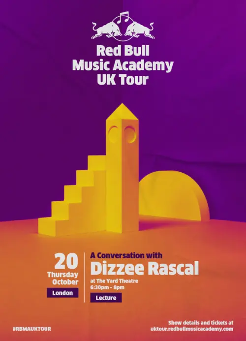 Logo and brand identity design for Red Bull Music Academy poster campaign