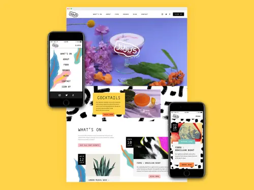 Website design for Jujus Bar and Kitchen