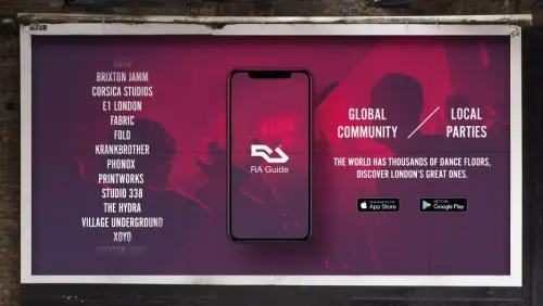 Poster campaign design for Resident Advisor app