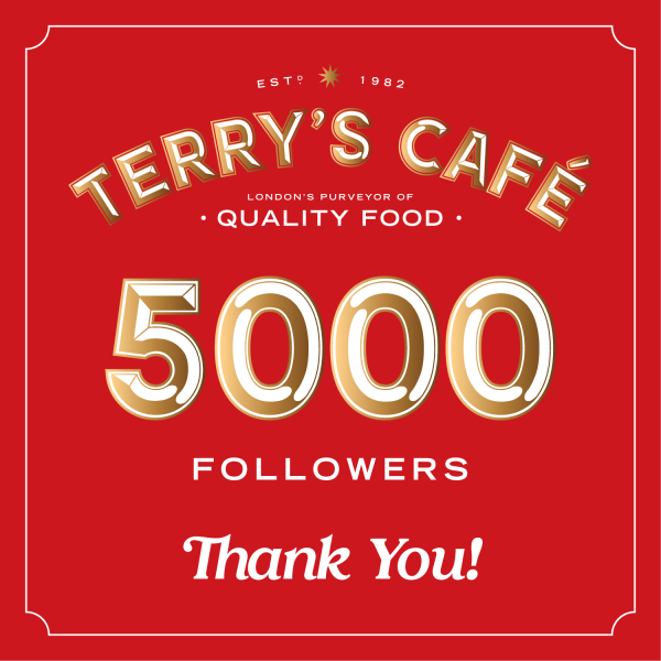 Social media template, brand identity and logo design for Terry's Cafe in South London