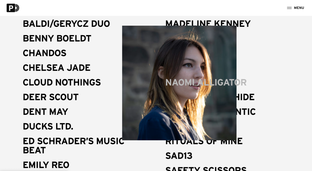 Carpark Records brand identity and music artist website e-commerce store design