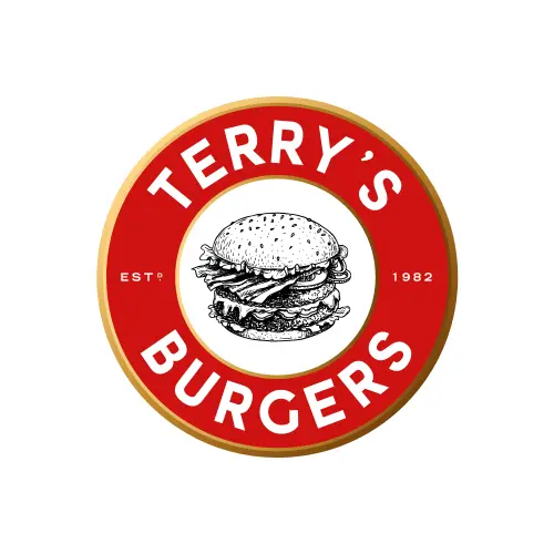 Logo and brand identity design for Terry's Cafe burgers