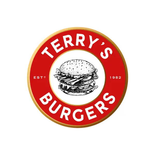 Logo and brand identity design for Terry's Cafe burgers