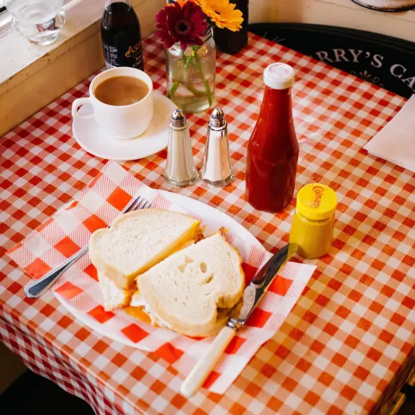 World famous sandwich butty at Terry's Cafe in South London