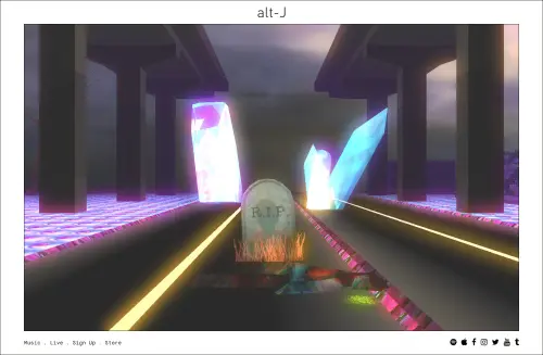 3D game design and website design for Alt-J Reduxer album campaign