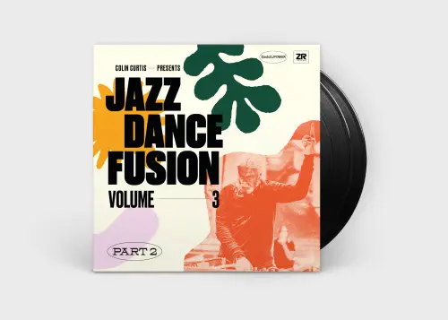 organic shape vinyl album cover design for Jazz Dance Fusion Volume 3