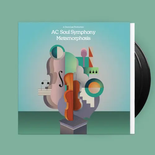 Musical instrument vinyl album cover design for AC Soul Symphony