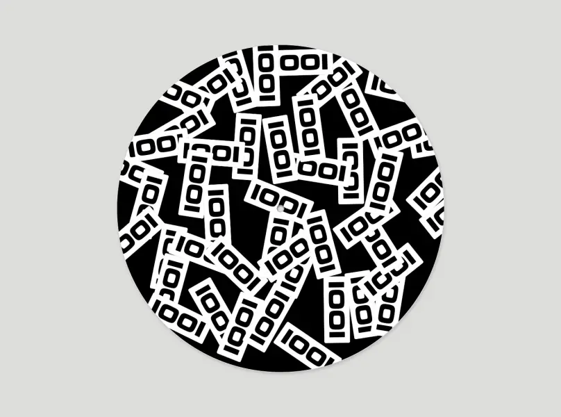 Cafe 1001 custom logo DJ vinyl slipmat brand identity design East London