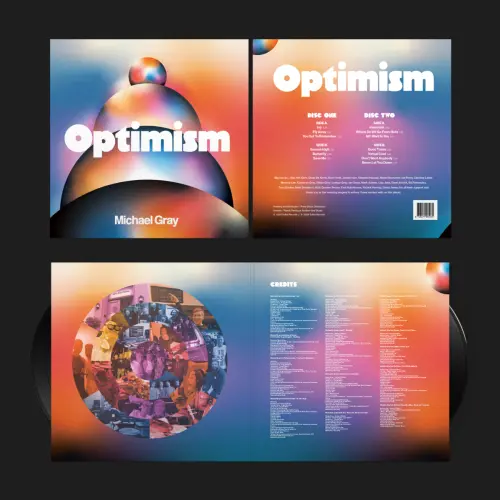 Vinyl album cover design for Michael Gray - Optimism