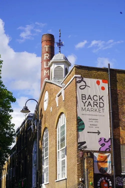 Back Yard Market signage and brand identity design in Brick Lane Shoreditch