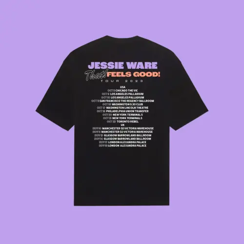 T-shirt merch design for Jessie Ware That Feels Good tour