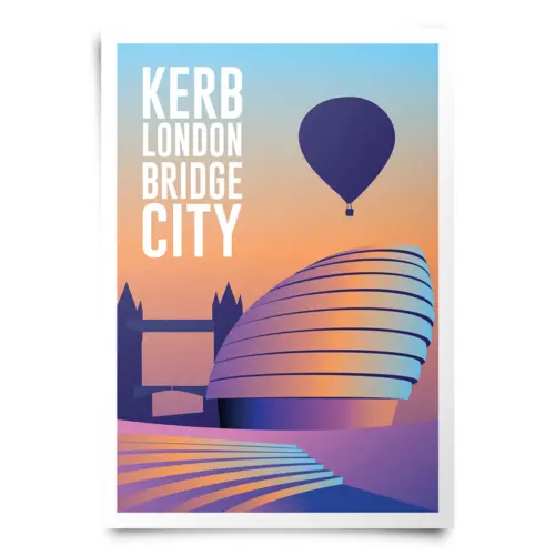 Bespoke illustrations for Kerb London Bridge food market poster
