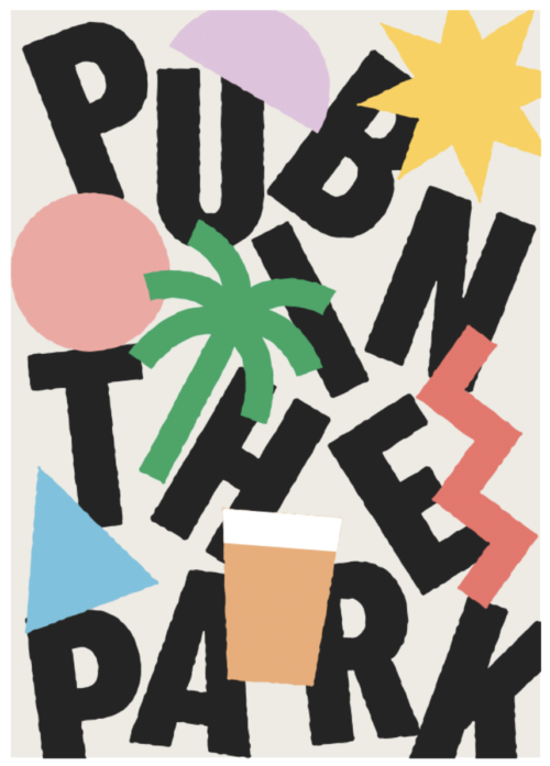 Unused Pub In The Park poster artwork design