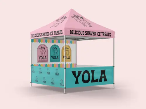 Logo and brand identity design for Yola Refreshments market stall