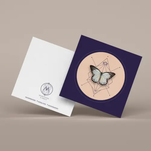 Postcard design for Mariposa London