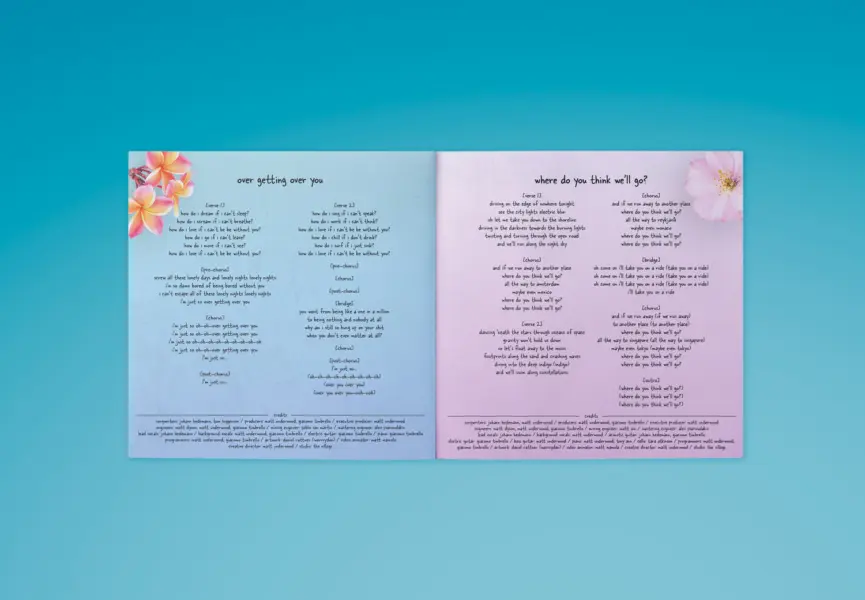 CD album booklet design for "Johann Hedemann – Flora"