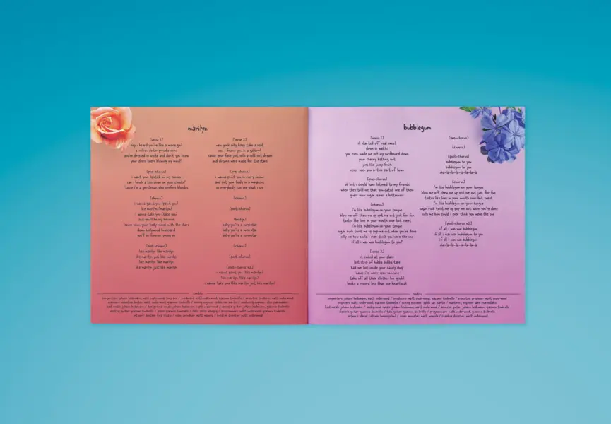 CD album booklet design for "Johann Hedemann – Flora"