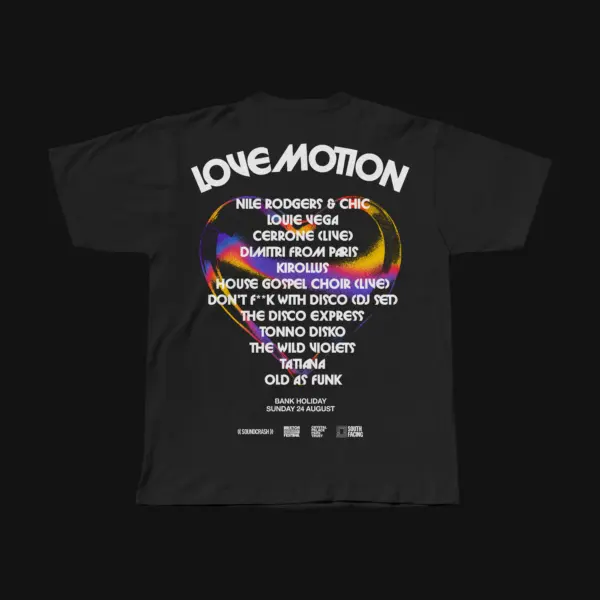 T-shirt design for Love Motion Festival