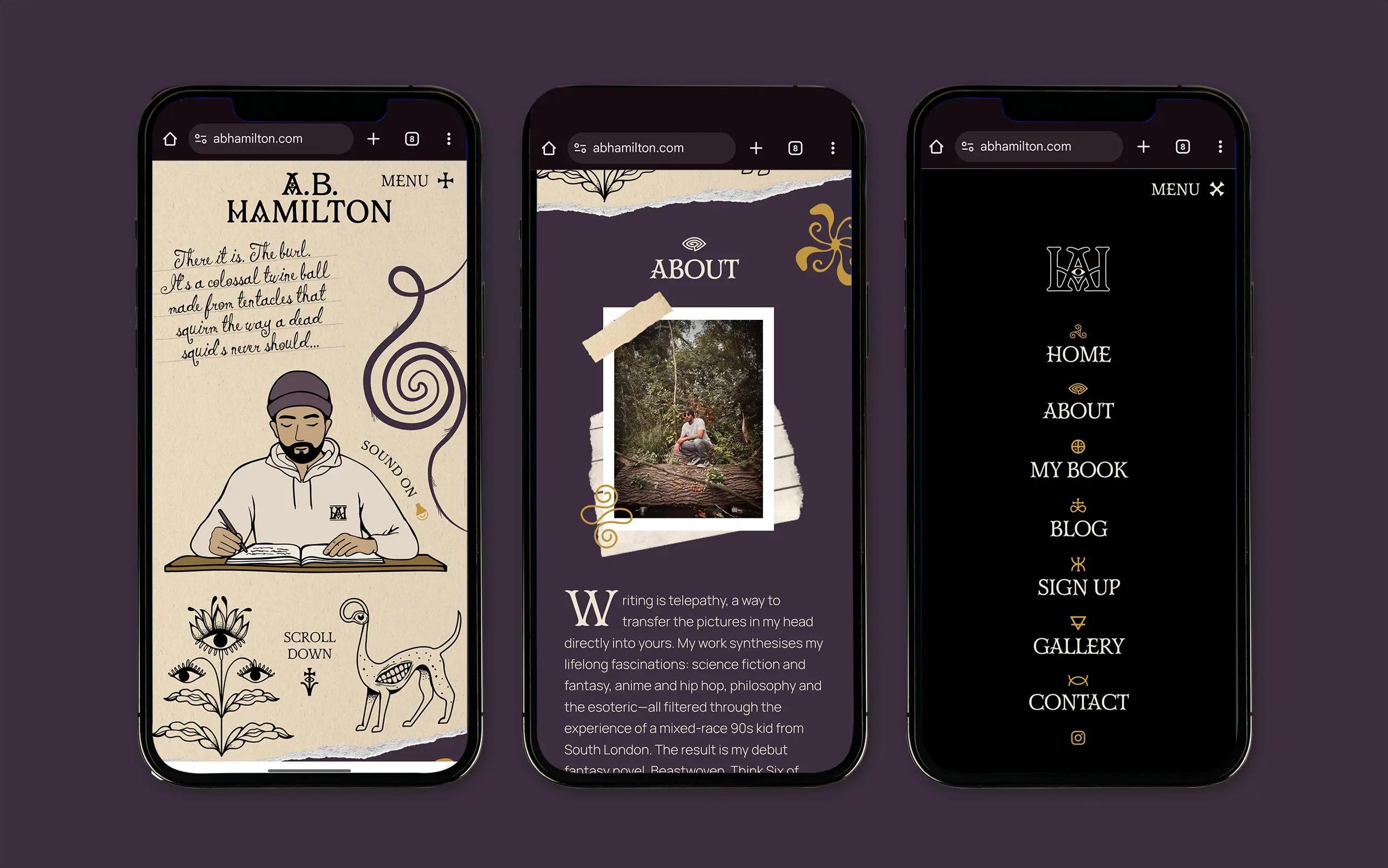 A.B. Hamilton mobile website