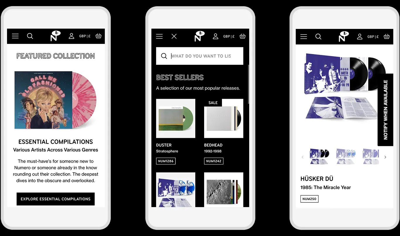 Numero Group Individual mobile page website design examples