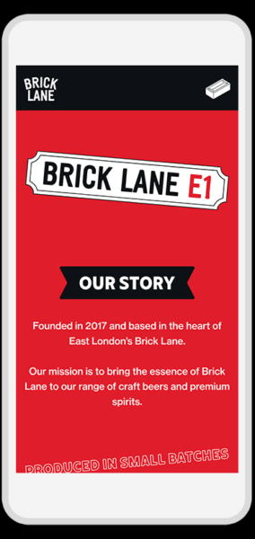 Brick Lane Beer Mobile Website designs