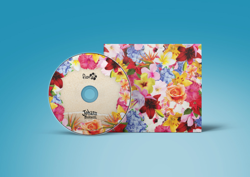 Floral CD album cover design and disc design for "Johann Hedemann – Flora"