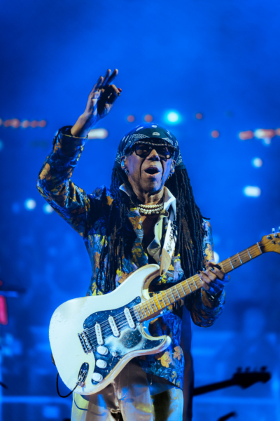 Nile Rogers performing at Love Motion Festival