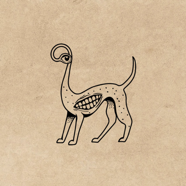 A.B. Hamilton dog character illustration