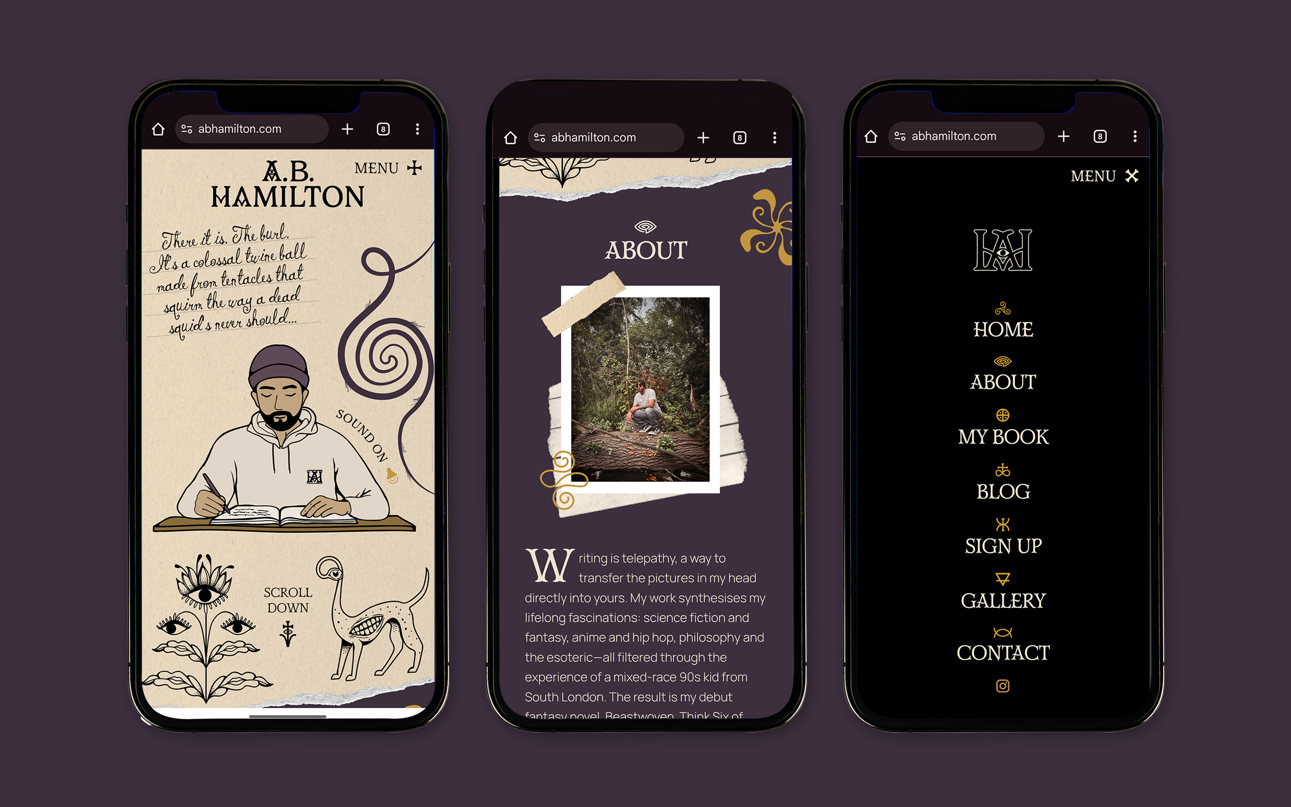 A.B. Hamilton mobile website