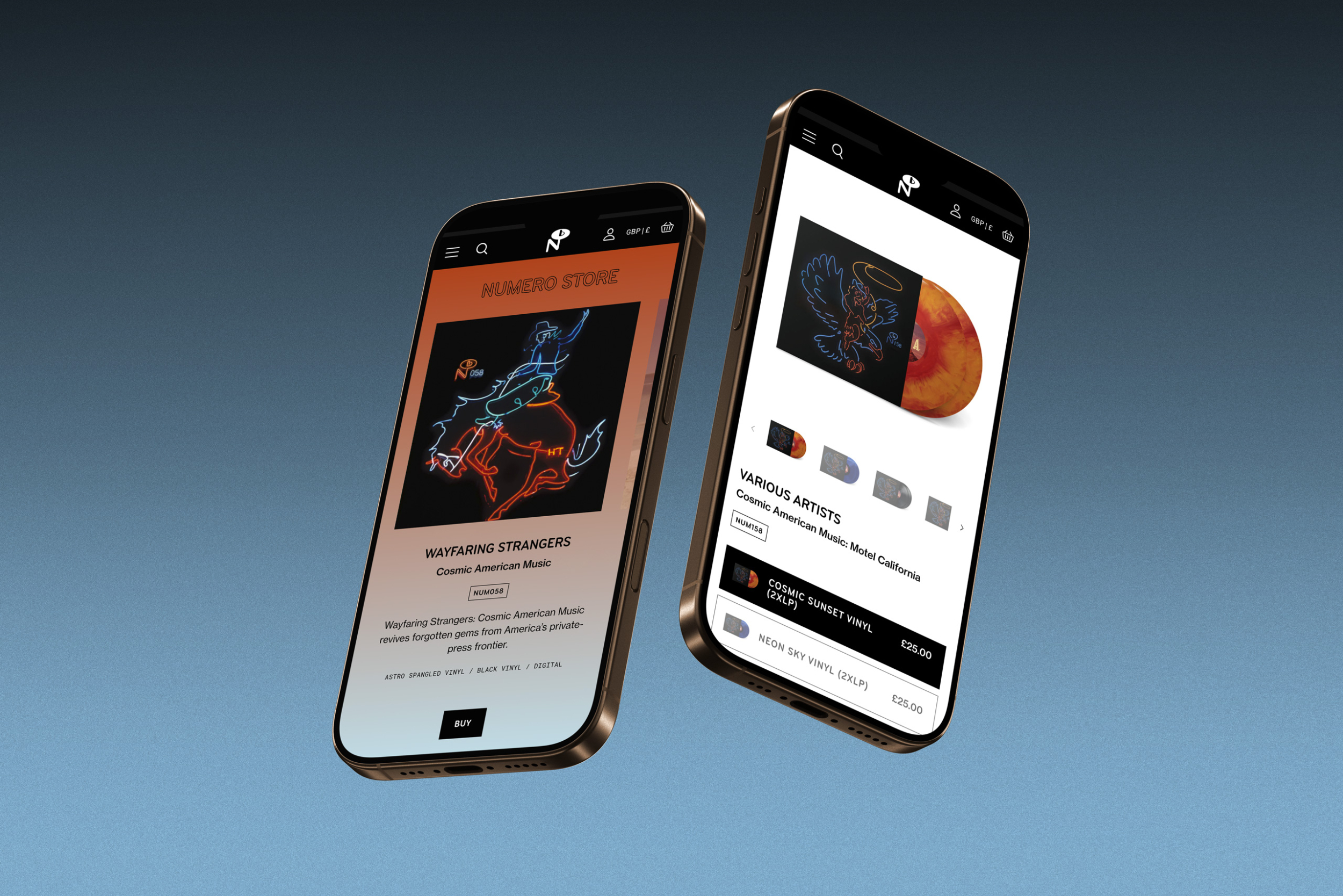 Numero Group Website Mobile Mock up